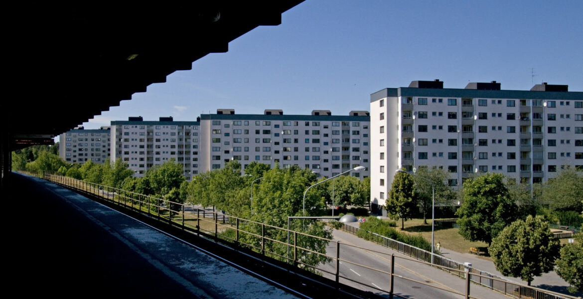 Förorten Bredäng i Södra Stockholm