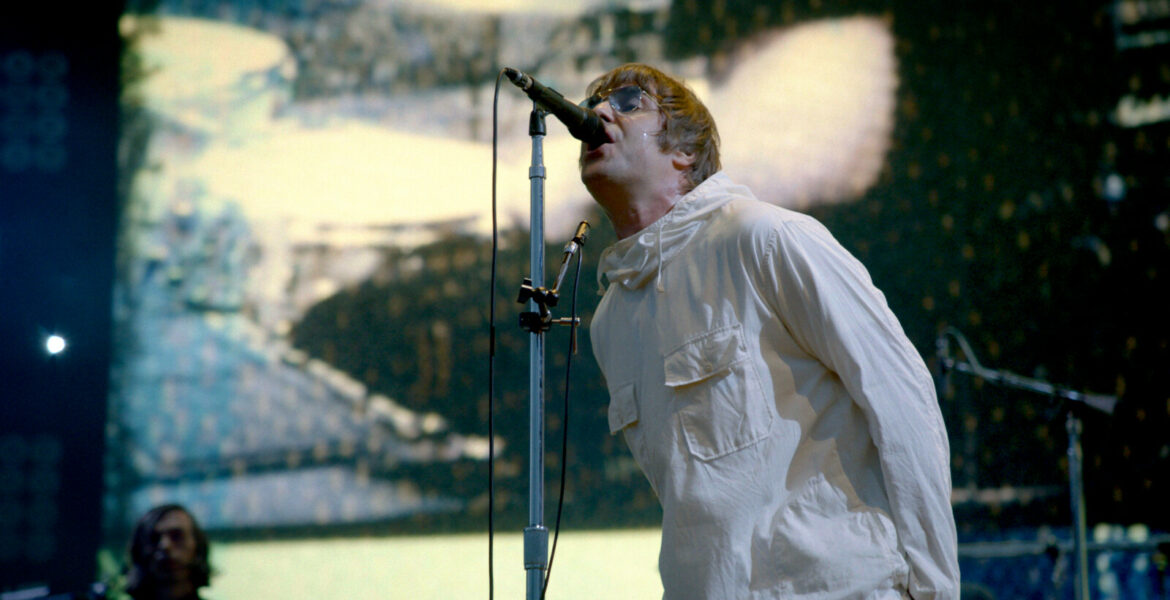 Ett självporträtt av Liam Gallagher från dokumentärfilmen "Liam Gallagher - Knebworth 22".